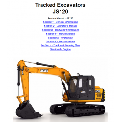 JCB instrukcje napraw + schematy + DTR: JCB JS120 - instrukcja naprawy ze schematami instalacji i DTR
